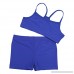 iEFiEL 2PCS Girls Tankini Tank Top with Bottoms Set for Pool Party Sports Gym Dance Swimwear Blue B074SL7S4B